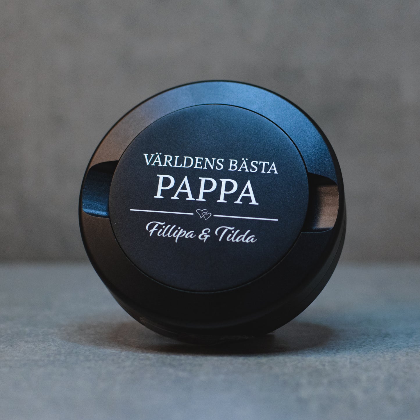Personligt graverad snusdosa. Perfekt julklapp eller Farsdag present till pappa.