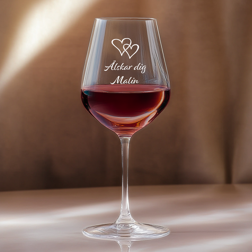 Vinglas med personlig gravyr – fin present till mamma eller som mors dag-gåva. Present till henne.