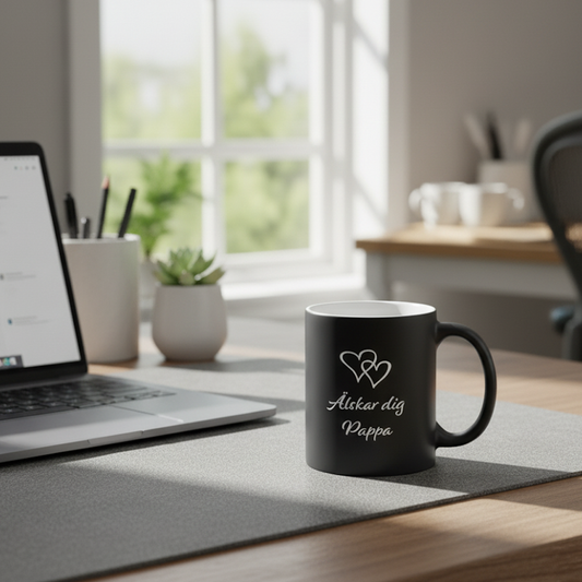 KAFFEMUGG MED PERSONLIG GRAVYR