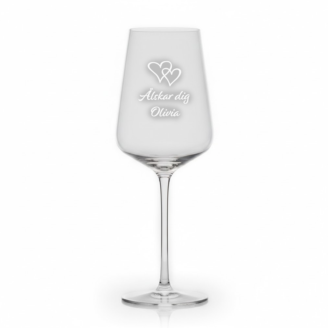 graverat vinglas morsdag