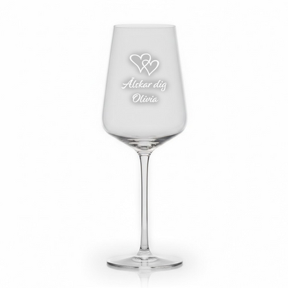 graverat vinglas morsdag