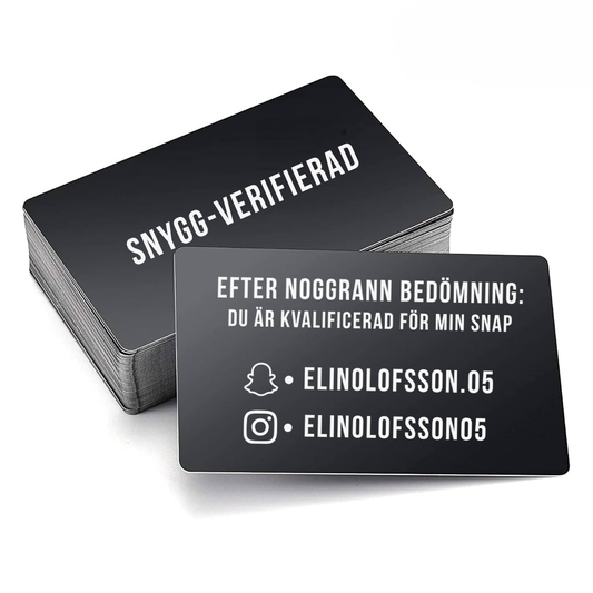 VISITKORT - "SNYGG-VERIFIERAD"