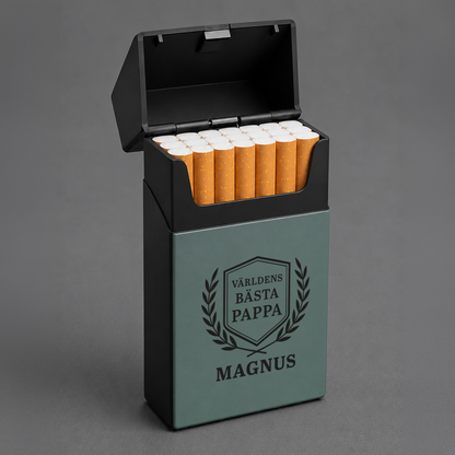 CIGARETTFODRAL MED PERSONLIG GRAVYR