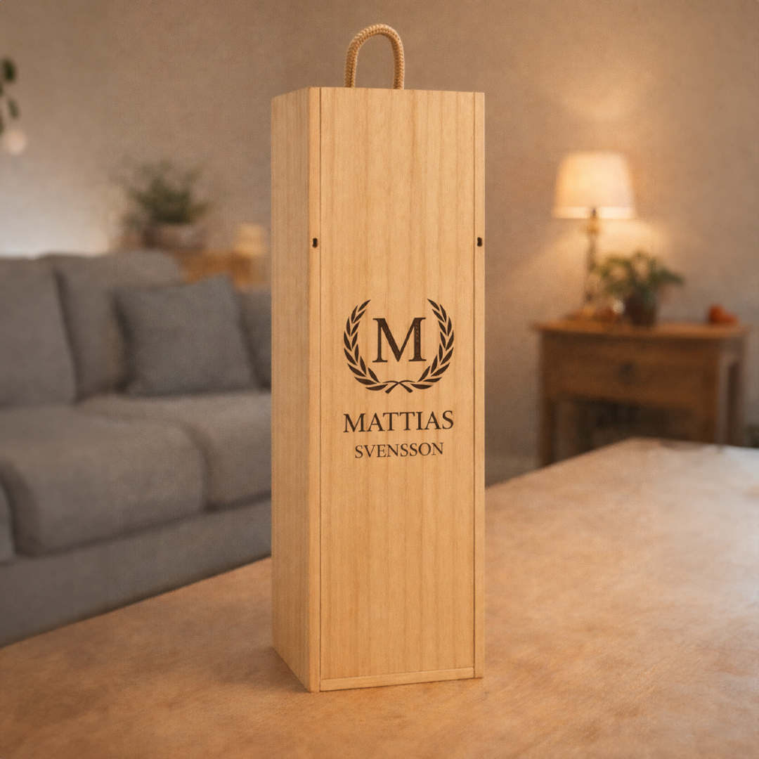 VINBOX MED PERSONLIG GRAVYR